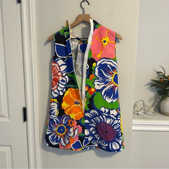 MSGM Milano Blue Green Floral Mini Dress XSP - Picture 8 of 11